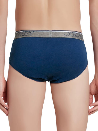 Jockey 8037 Men's Super Combed Cotton Solid Brief with Ultrasoft Waistband (Pack of 2)