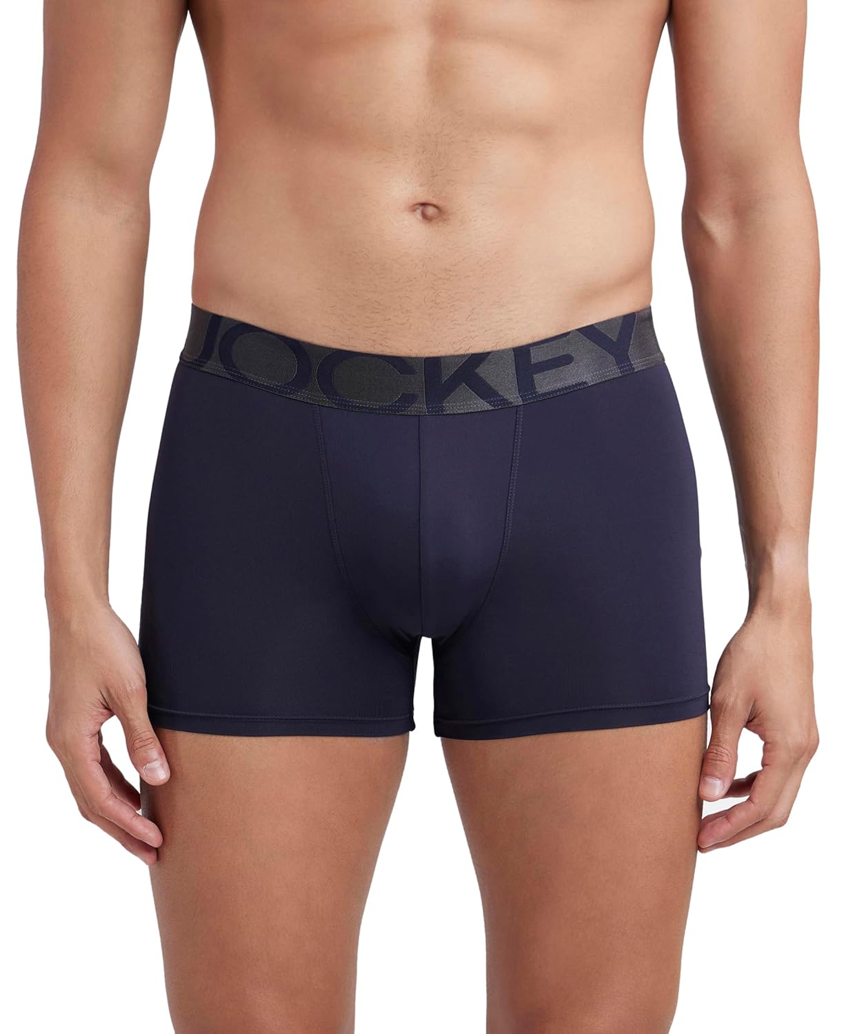 Jockey IC28 Men's Tactel Microfiber Elastane Stretch Solid Trunk with Moisture Move Treatment