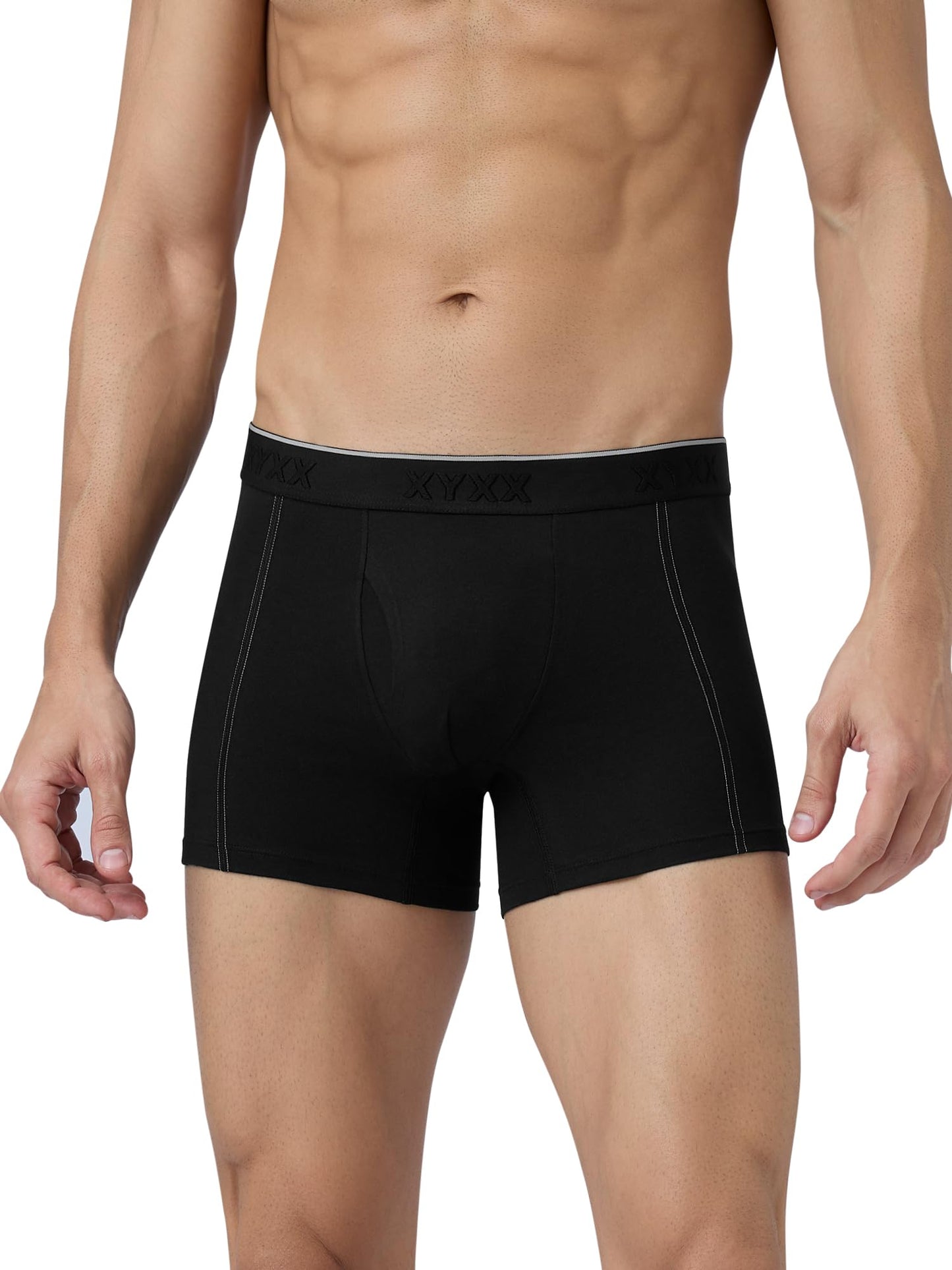 XYXX Men's Crux 100% Super Combed Cotton Regular Fit Solid Antibacterial Trunks with No Marks Waistband