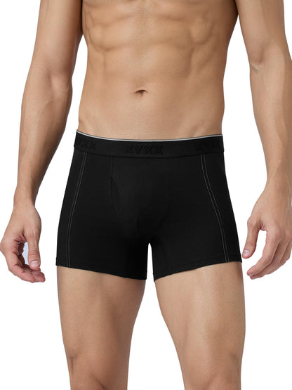 XYXX Men's Crux 100% Super Combed Cotton Regular Fit Solid Antibacterial Trunks with No Marks Waistband