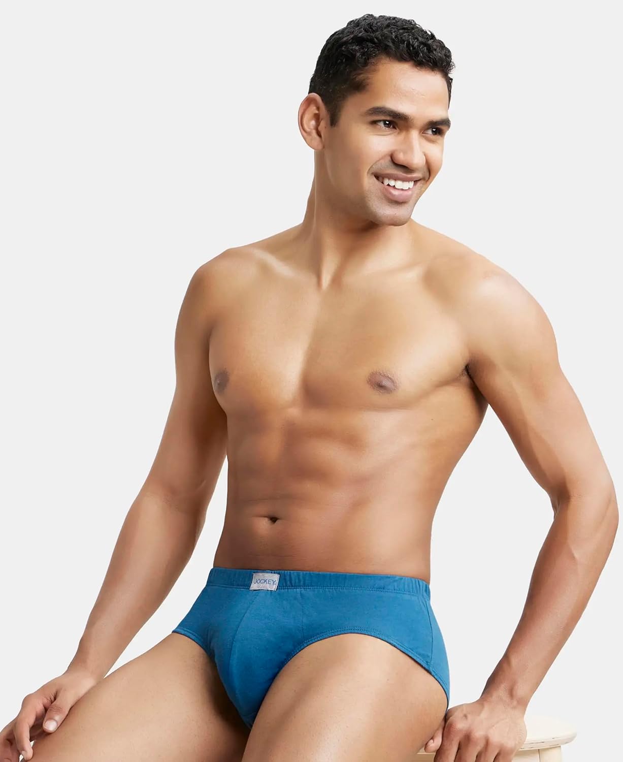 Jockey 8035 Men's Super Combed Cotton Solid Poco Brief with Ultrasoft Concealed Waistband (Pack of 2)