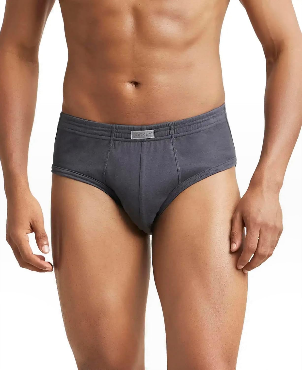 Jockey 1009 Men's Super Combed Cotton Rib Solid Brief with Stay Fresh Properties (Pack of 2)