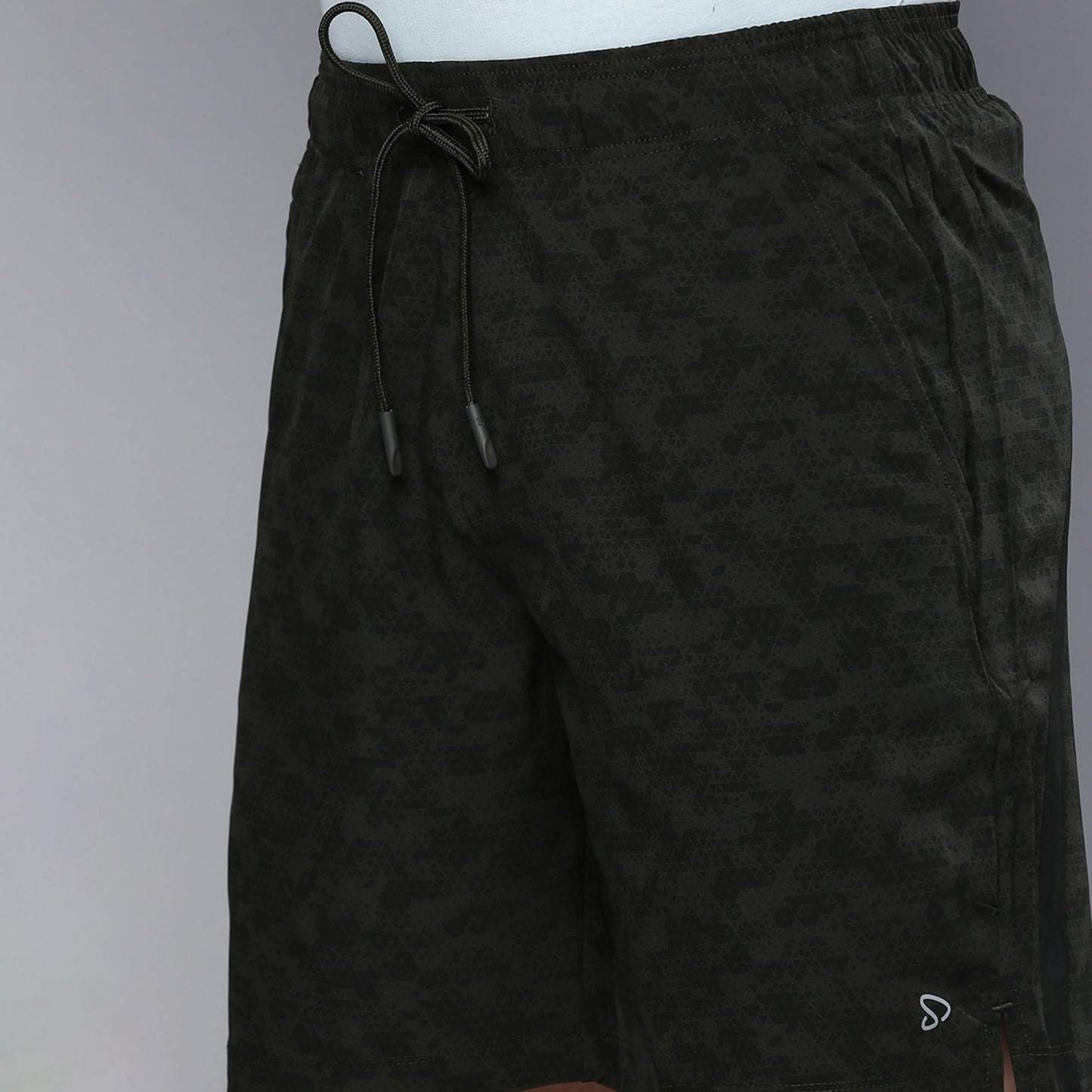 Sporto Men's Techno Printed Dry Fit Bermuda Short|Grey