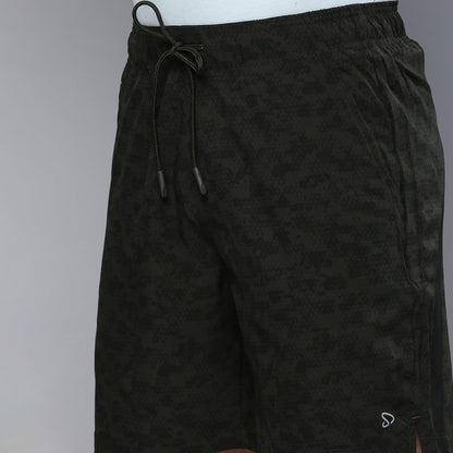 Sporto Men's Techno Printed Dry Fit Bermuda Short|Grey