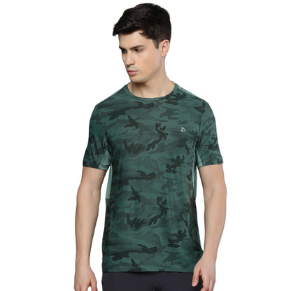 Sporto Men's Instacool Printed Jersey Tee with Side Mesh