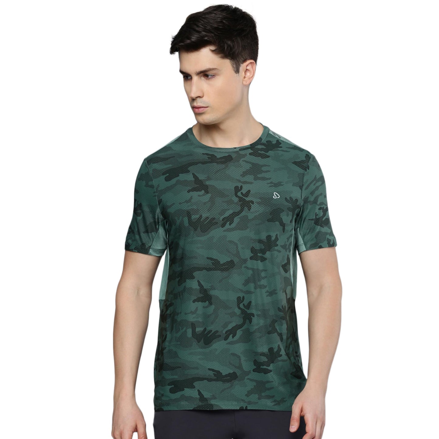 Sporto Men's Instacool Printed Jersey Tee with Side Mesh