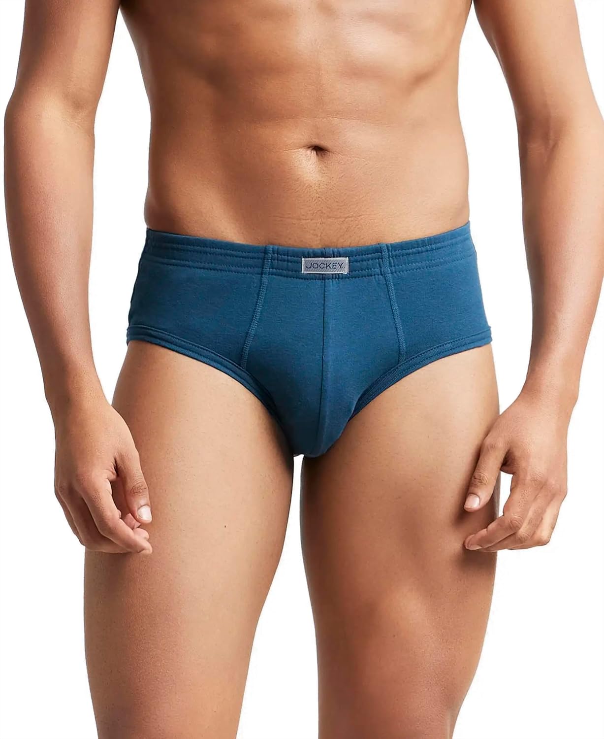 Jockey 1009 Men's Super Combed Cotton Rib Solid Brief with Stay Fresh Properties (Pack of 2)