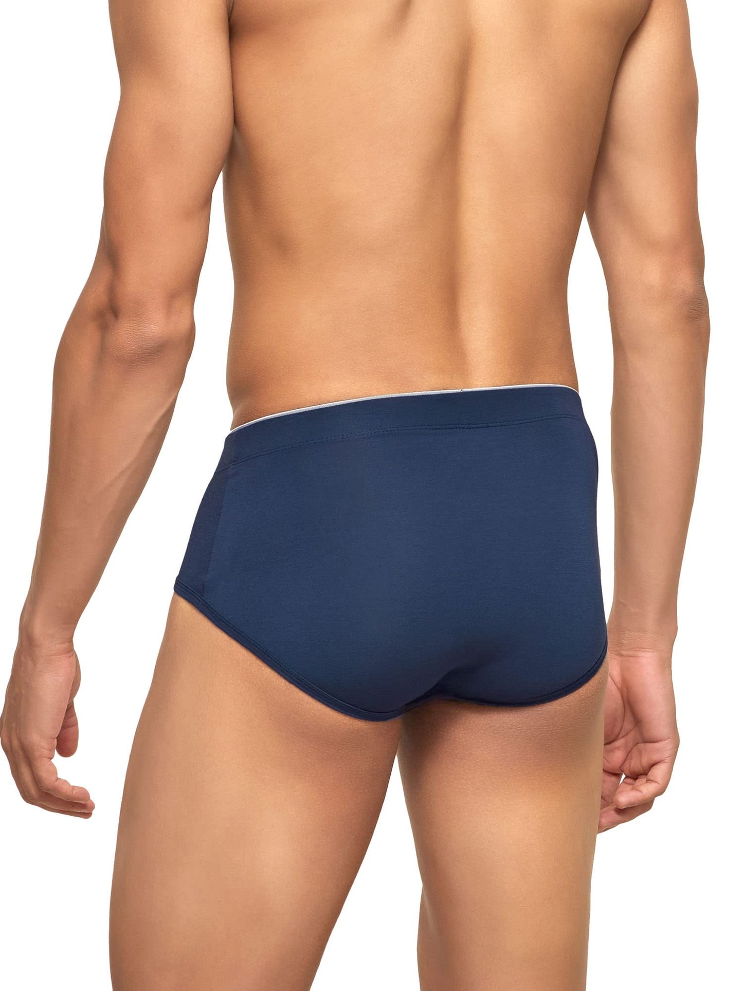 XYXX Men's Uno Micromodal Regular Fit Solid Antimicrobial Briefs with No Marks Waistband (Pack of 2)