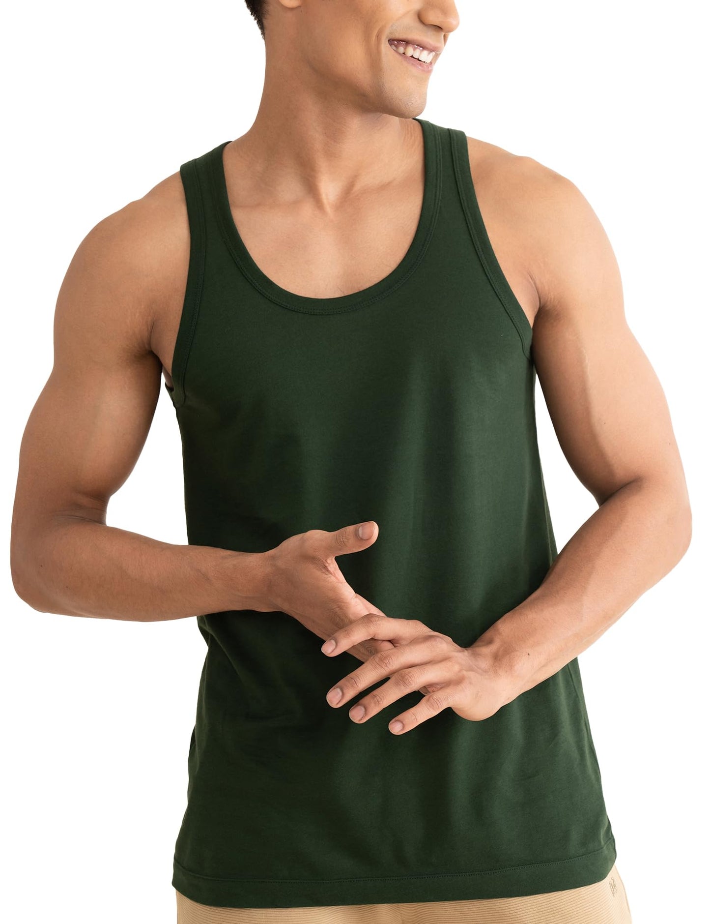 DAMENSCH Neo-Cotton Round Neck Vest for Man, Anti-Bacterial, Shape Retaining Vest, 100% Cotton Banyan for Men, Buttery Soft Inner Baniyan