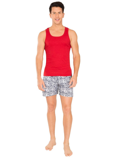 Jockey 9922 Men's Super Combed Cotton Rib Slim Fit Racer Back Styling Round Neck Gym Vest