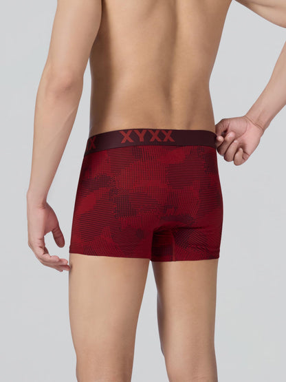 XYXX Men's Matrix Super Combed Cotton Blend Geometric Antimicrobial Trunks with No Marks Waistband