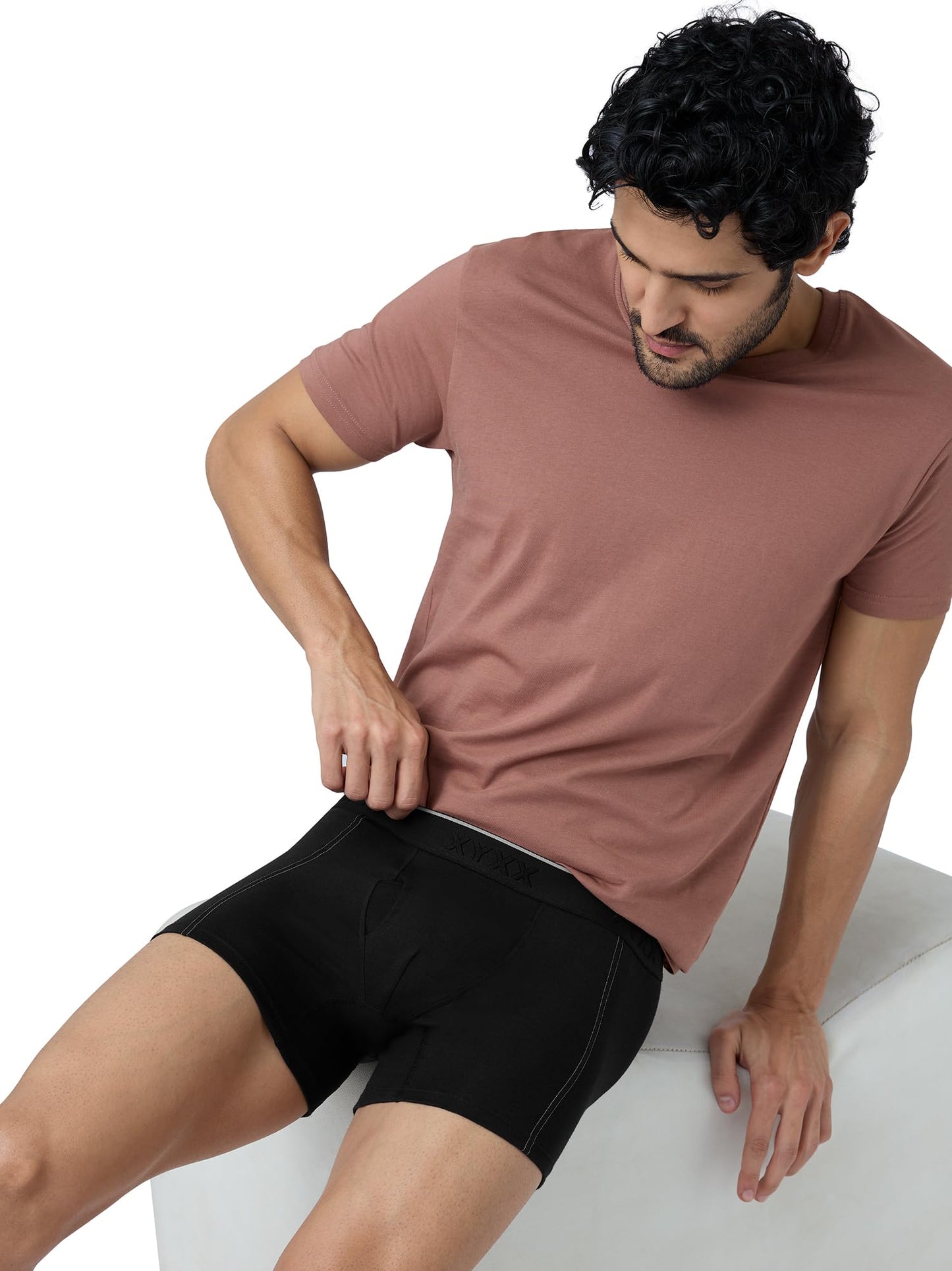 XYXX Men's Crux 100% Super Combed Cotton Regular Fit Solid Antibacterial Trunks with No Marks Waistband