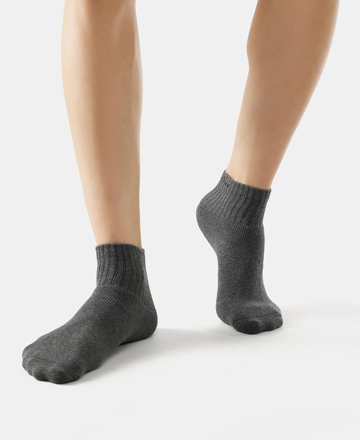 Jockey 7036 Men's Compact Cotton Terry Ankle Length Socks With Stay Fresh Treatment (Pack of 3)