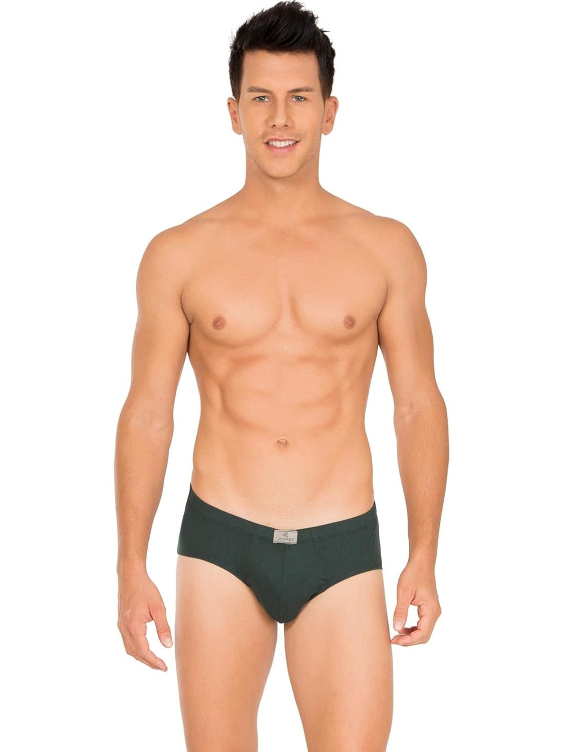 Jockey 8035 Men's Super Combed Cotton Solid Poco Brief with Ultrasoft Concealed Waistband (Pack of 2)