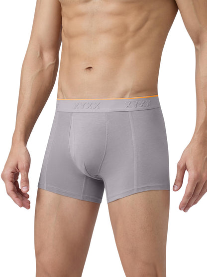 XYXX Men's Crux 100% Super Combed Cotton Regular Fit Solid Antibacterial Trunks with No Marks Waistband
