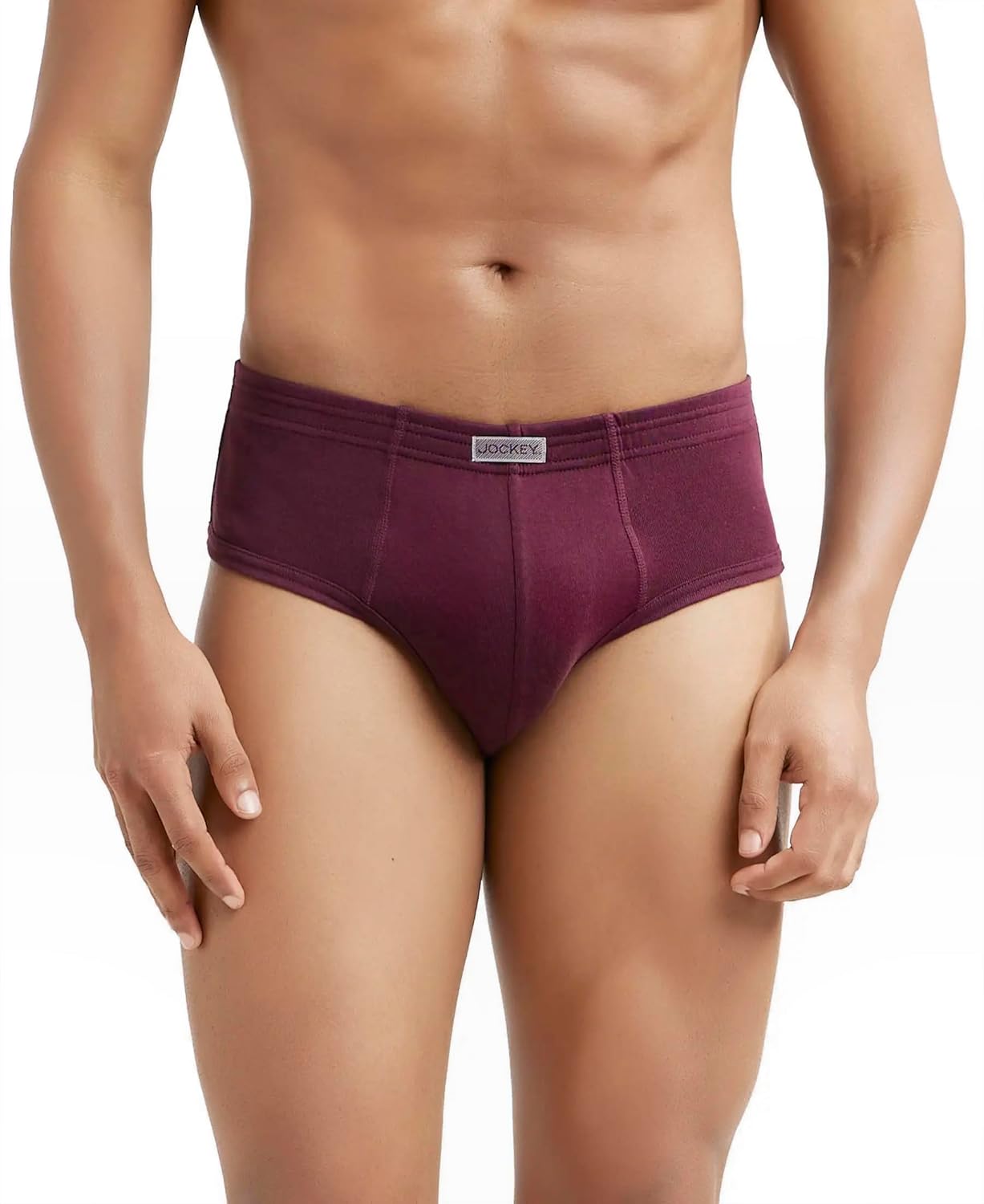 Jockey 1009 Men's Super Combed Cotton Rib Solid Brief with Stay Fresh Properties (Pack of 2)