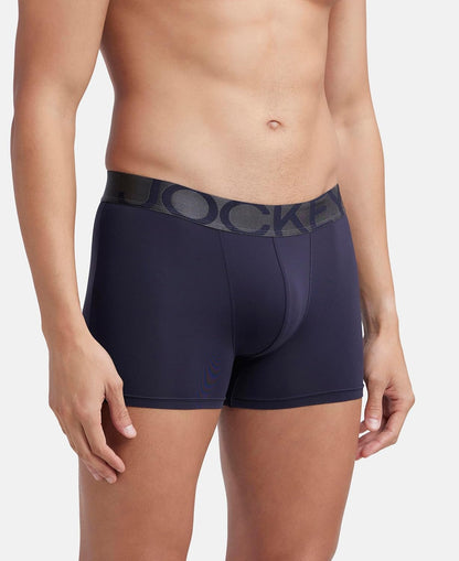 Jockey IC28 Men's Tactel Microfiber Elastane Stretch Solid Trunk with Moisture Move Treatment