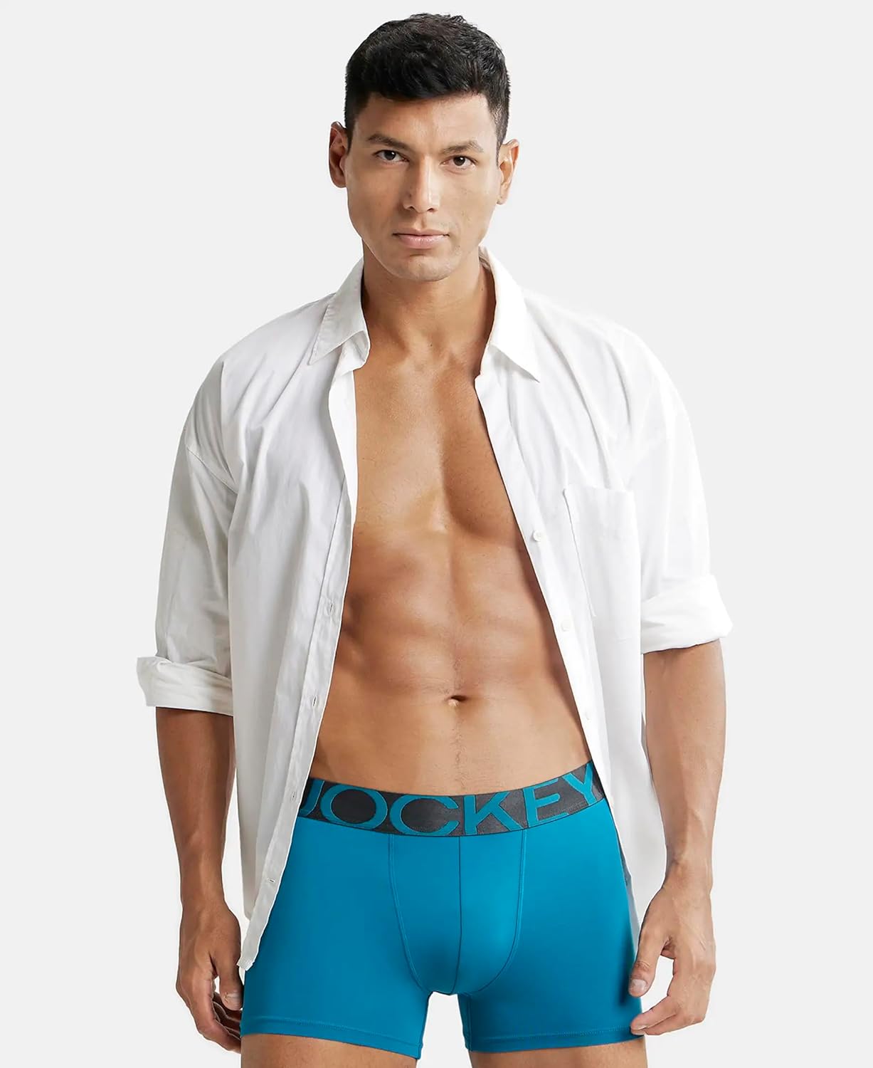 Jockey IC28 Men's Tactel Microfiber Elastane Stretch Solid Trunk with Moisture Move Treatment