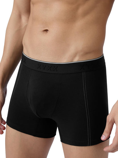 XYXX Men's Crux 100% Super Combed Cotton Regular Fit Solid Antibacterial Trunks with No Marks Waistband