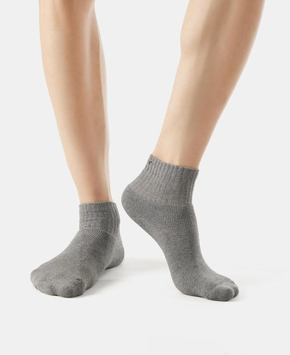Jockey 7036 Men's Compact Cotton Terry Ankle Length Socks With Stay Fresh Treatment (Pack of 3)