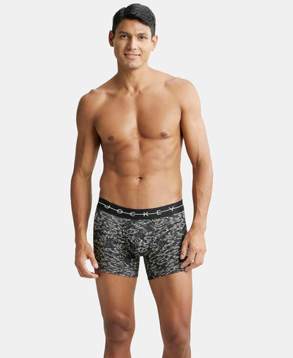 Jockey NY02 Men's Super Combed Cotton Elastane Stretch Printed Trunk with Ultrasoft Waistband (Prints May Vary)