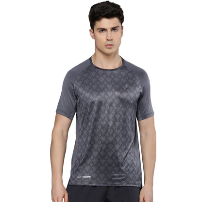 Sporto Men's Instacool Printed Jersey Tee with Side Mesh