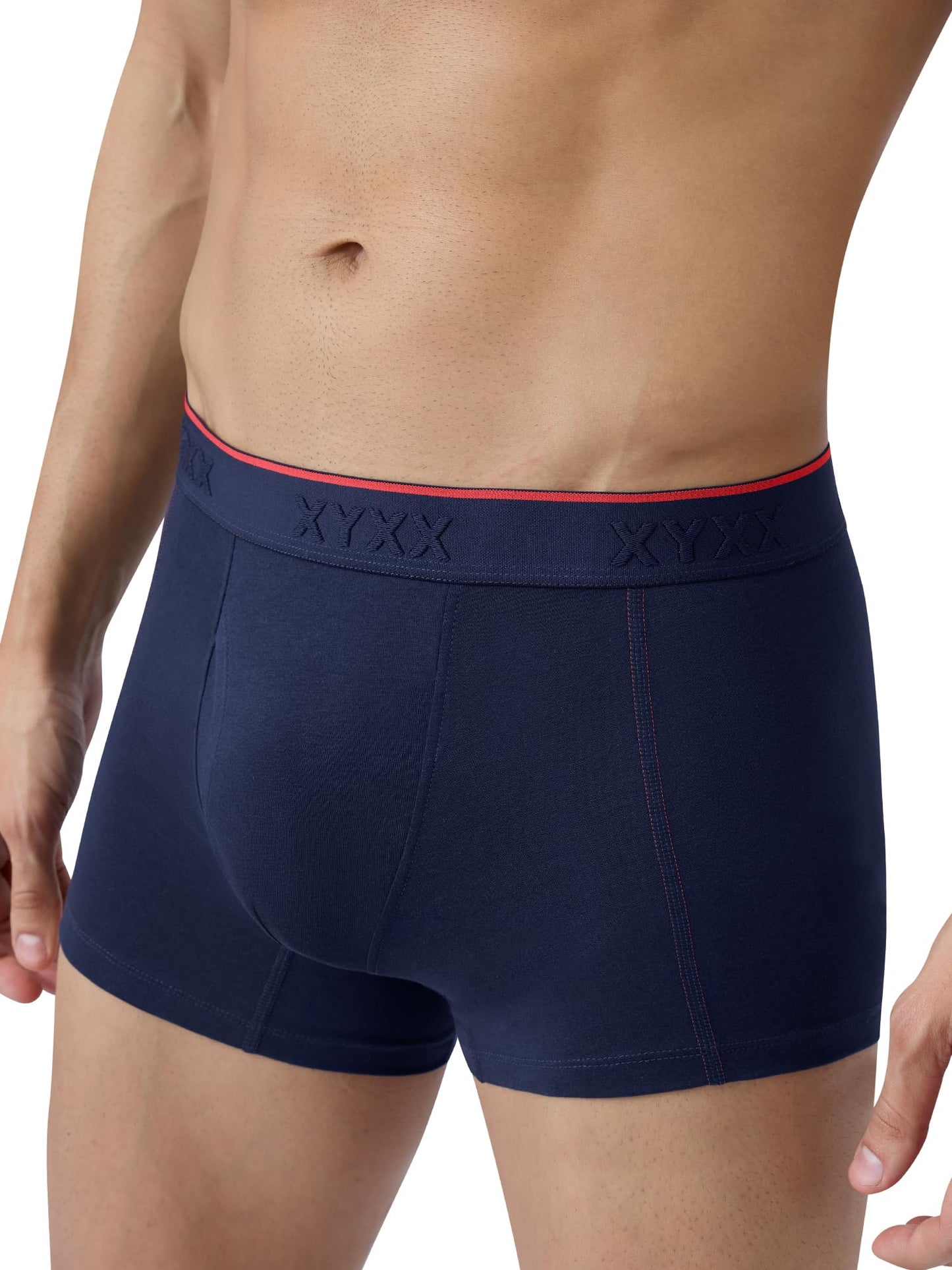 XYXX Men's Crux 100% Super Combed Cotton Regular Fit Solid Antibacterial Trunks with No Marks Waistband