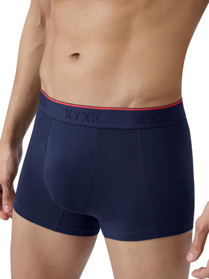 XYXX Men's Crux 100% Super Combed Cotton Regular Fit Solid Antibacterial Trunks with No Marks Waistband