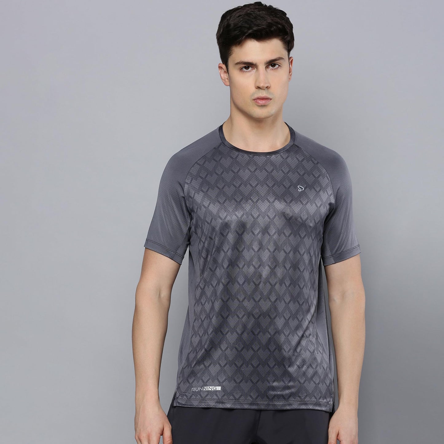 Sporto Men's Instacool Printed Jersey Tee with Side Mesh