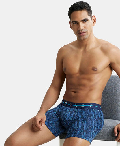 Jockey NY02 Men's Super Combed Cotton Elastane Stretch Printed Trunk with Ultrasoft Waistband (Prints May Vary)
