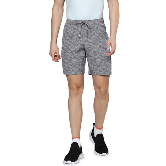 Sporto Men's Techno Printed Dry Fit Bermuda Short|Grey