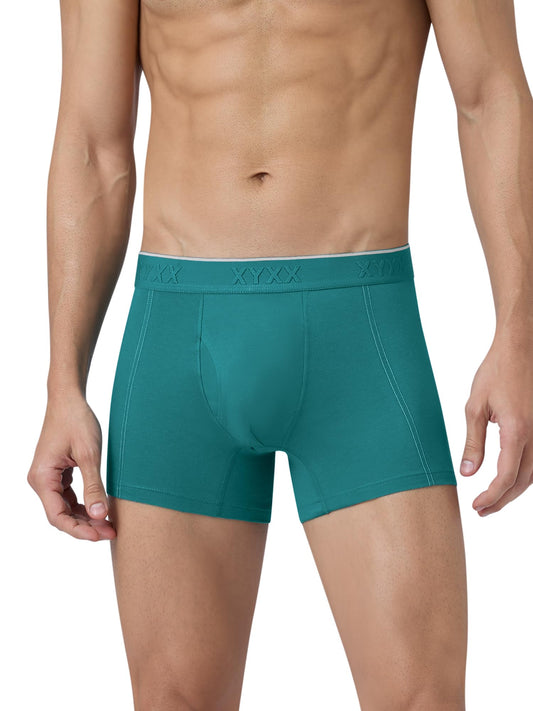 XYXX Men's Crux 100% Super Combed Cotton Regular Fit Solid Antibacterial Trunks with No Marks Waistband