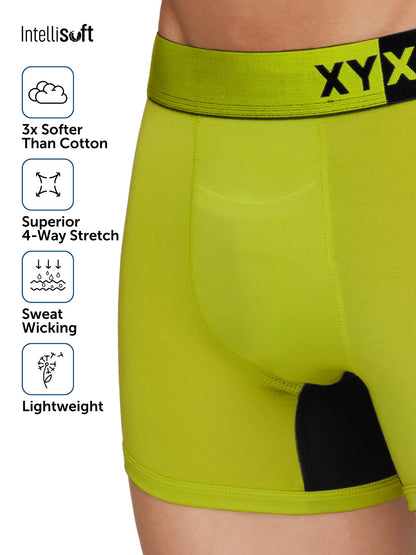 XYXX Men's Dualist Micromodal Regular Fit Colorblock Antimicrobial Trunk with No Marks Waistband (Pack of 2)