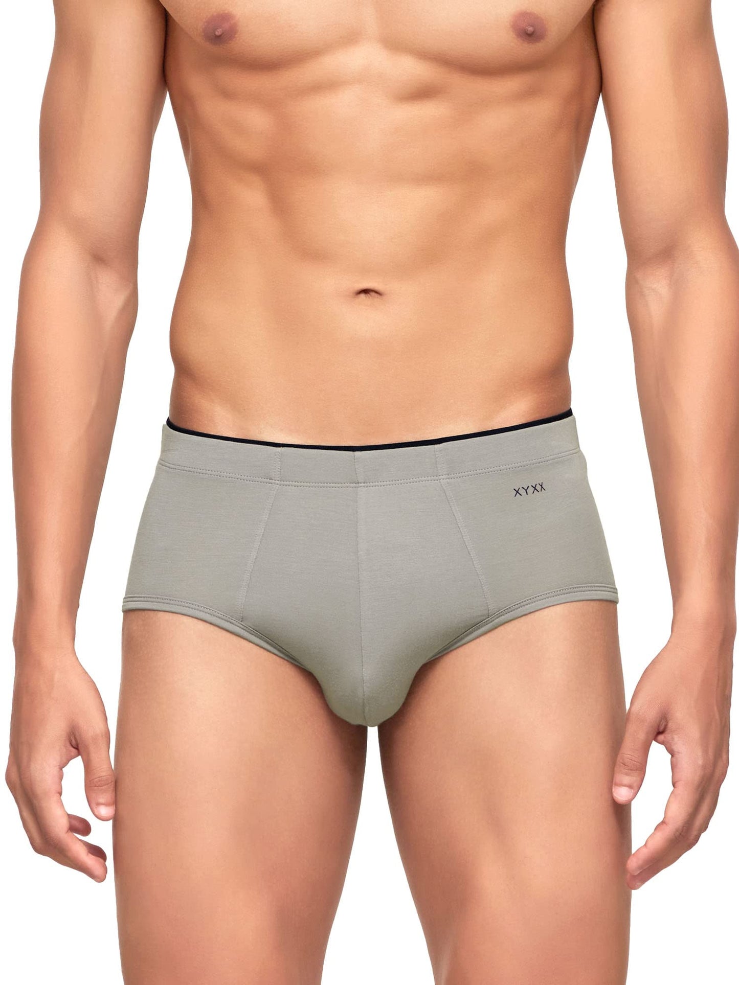 XYXX Men's Uno Micromodal Regular Fit Solid Antimicrobial Briefs with No Marks Waistband (Pack of 2)