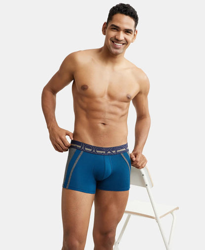 Jockey US21 Men's Super Combed Cotton Elastane Stretch Solid Trunk with Ultrasoft Waistband