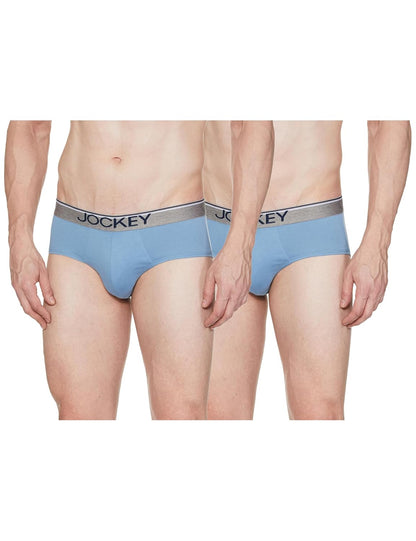 Jockey 8037 Men's Super Combed Cotton Solid Brief with Ultrasoft Waistband (Pack of 2)