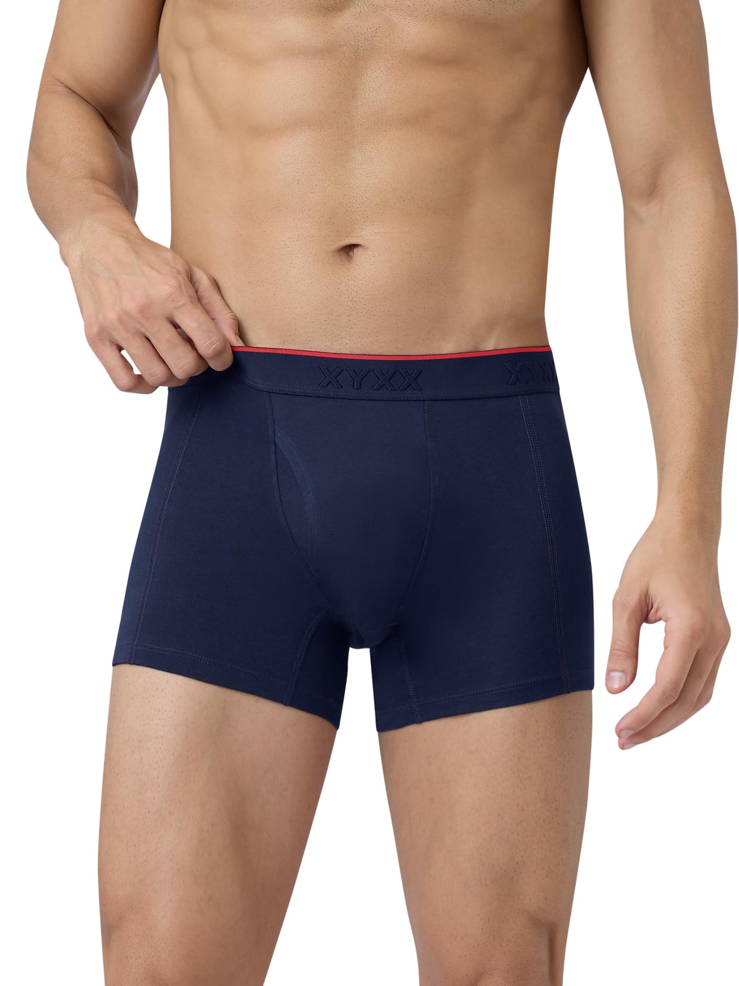 XYXX Men's Crux 100% Super Combed Cotton Regular Fit Solid Antibacterial Trunks with No Marks Waistband