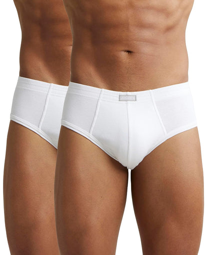 Jockey 1009 Men's Super Combed Cotton Rib Solid Brief with Stay Fresh Properties (Pack of 2)