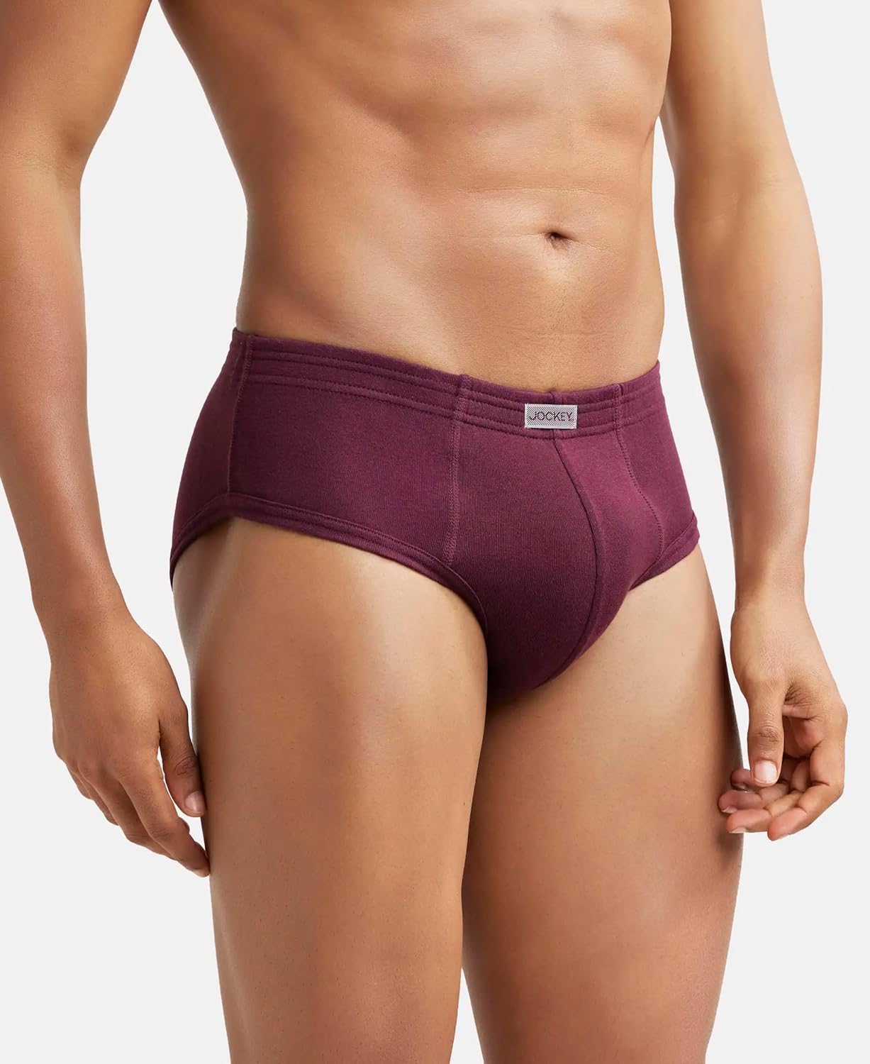 Jockey 1009 Men's Super Combed Cotton Rib Solid Brief with Stay Fresh Properties (Pack of 2)