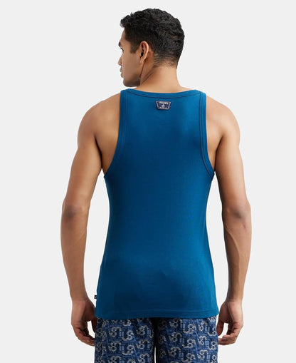Jockey US26 Men's Super Combed Cotton Rib Square Neckline Gym Vest