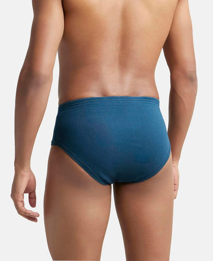 Jockey 1009 Men's Super Combed Cotton Rib Solid Brief with Stay Fresh Properties (Pack of 2)