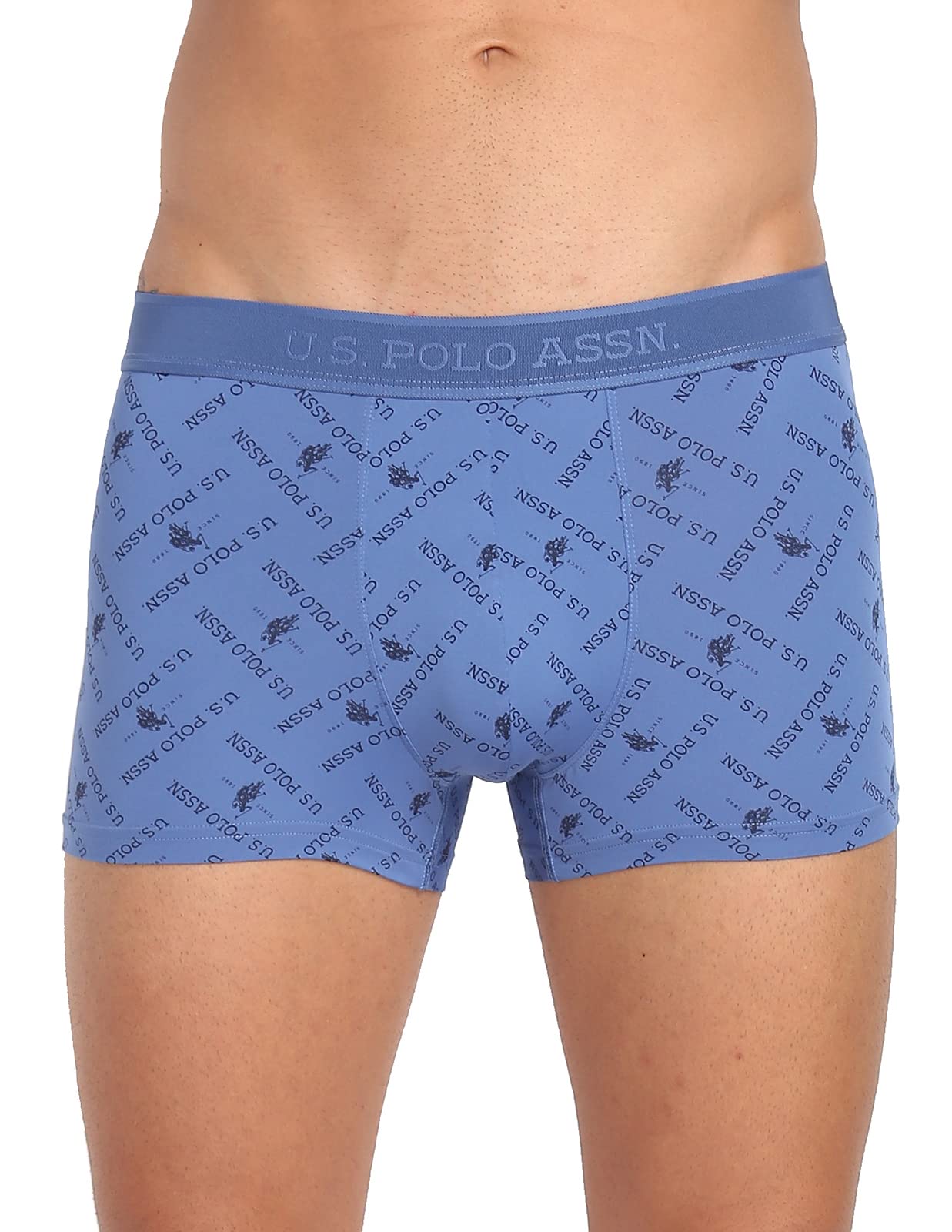U.S. POLO ASSN. Men's Nylon Stretch Printed AT002 Active Trunks - Pack of 1