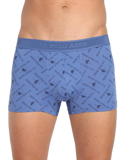 U.S. POLO ASSN. Men's Nylon Stretch Printed AT002 Active Trunks - Pack of 1