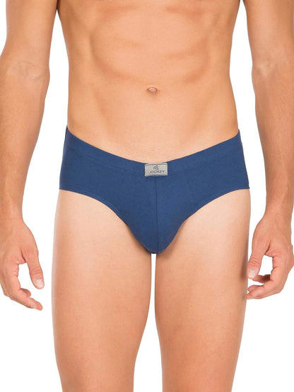Jockey 8035 Men's Super Combed Cotton Solid Poco Brief with Ultrasoft Concealed Waistband (Pack of 2)