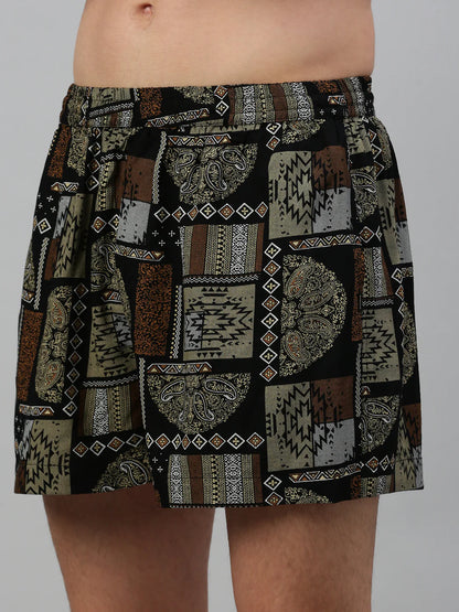 Necked Printed Regular Fit Co-Ords For Men’s