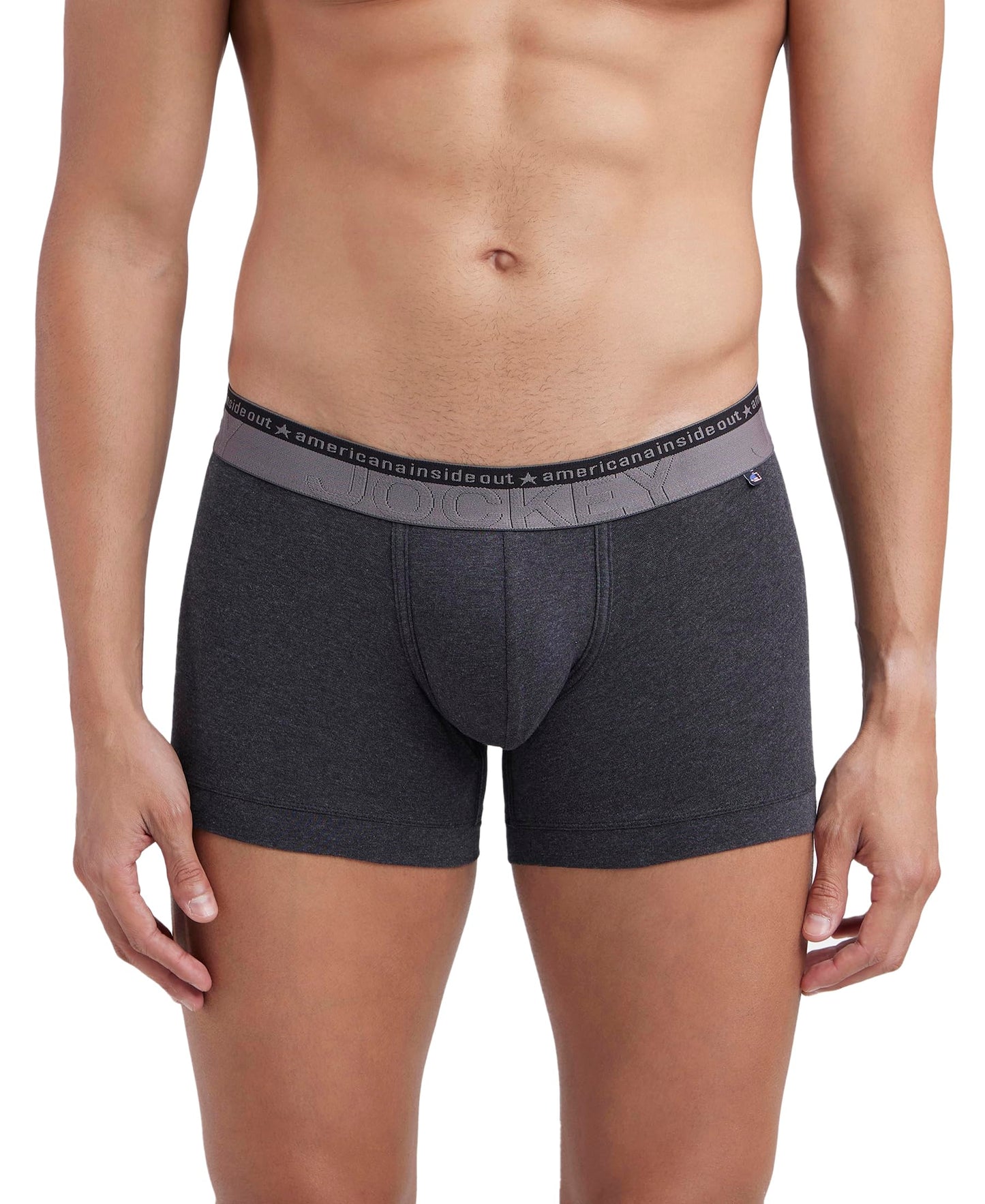 Jockey US60 Men's Super Combed Cotton Elastane Stretch Solid Trunk with Ultrasoft Waistband
