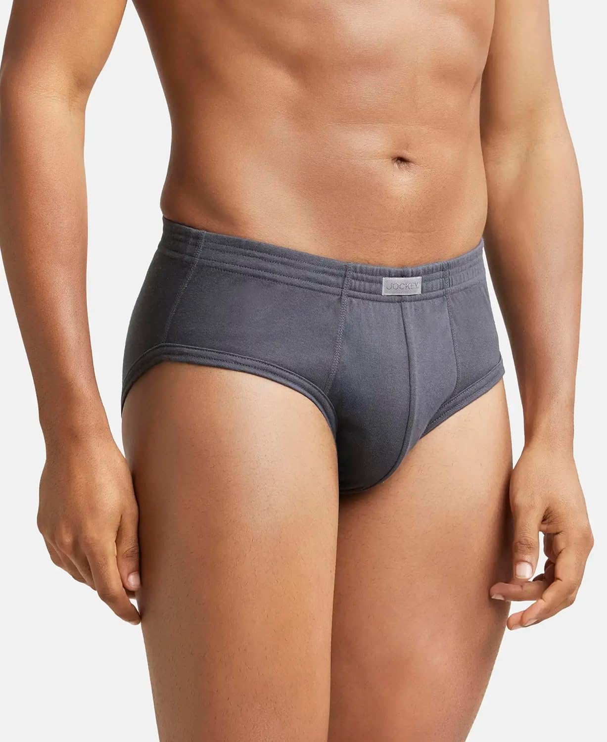Jockey 1009 Men's Super Combed Cotton Rib Solid Brief with Stay Fresh Properties (Pack of 2)