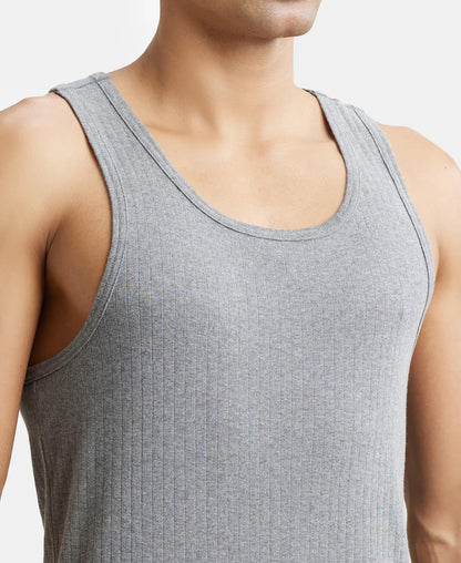 Jockey 9922 Men's Super Combed Cotton Rib Slim Fit Racer Back Styling Round Neck Gym Vest