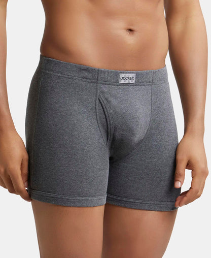 Jockey 8008 Men's Super Combed Cotton Rib Solid Boxer Brief with Ultrasoft Concealed Waistband (Pack of 3)