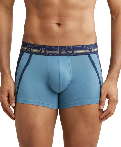 Jockey US21 Men's Super Combed Cotton Elastane Stretch Solid Trunk with Ultrasoft Waistband